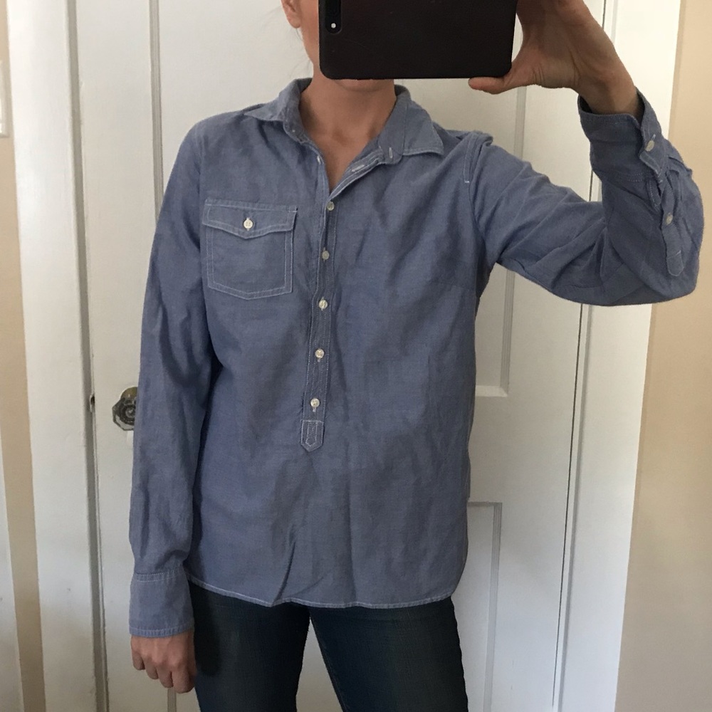 J. Crew chambray blouse